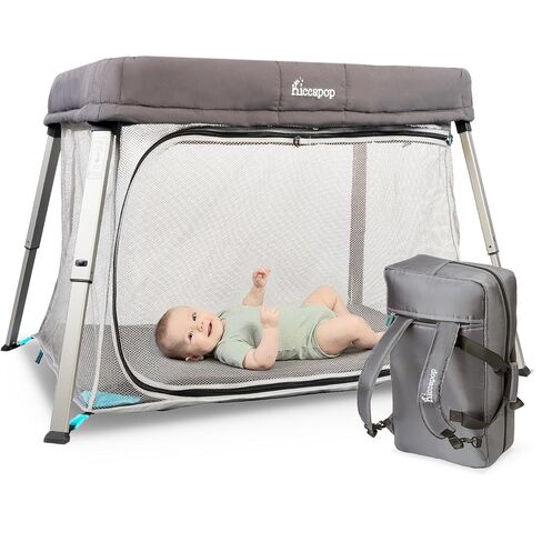 Hiccapop Portable Travel Crib for Baby with Waterproof Base & Carry Bag in Saudi Arabia