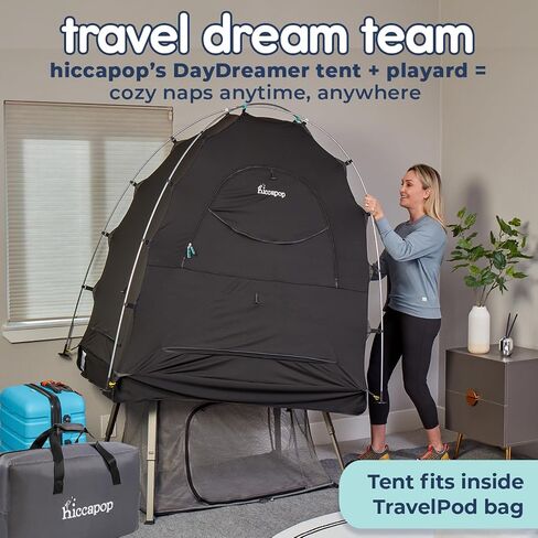 Hiccapop Portable Travel Crib for Baby with Waterproof Base & Carry Bag in Saudi Arabia