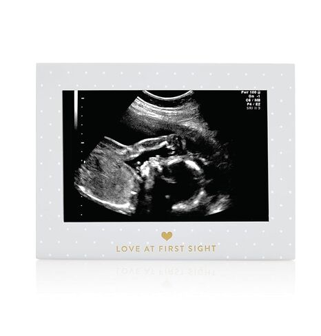 Pearhead Little Blossoms Love At First Sight Sonogram Picture Frame, Ultraound Pregnancy Keepsake, Gender-Neutral Nursery Décor For Baby Girl or Baby Boy, Polka Dot, 6.94x5.25x.75 Inch (Pack of 1) in Kuwait