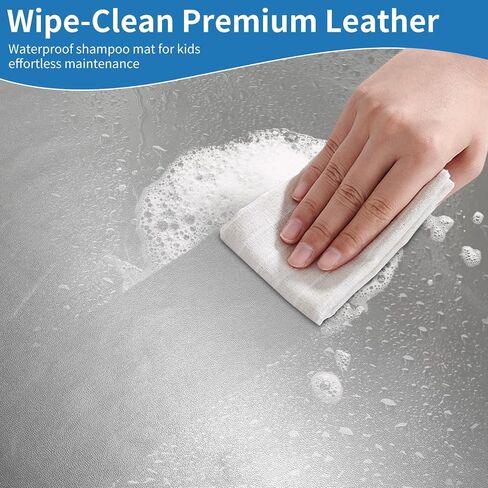 Hair Washing Station for Kids, Foldable Shampoo Mat for Kids with Waterproof Splash Guard, Ergonomic Sink Head Rest for Washing Hair, Anti-Slip Tear-Free Shampoo Buddy for Toddlers in Kuwait