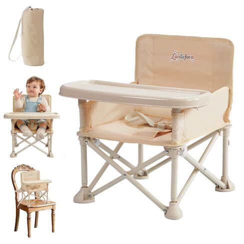 Portable Baby Chair,Portable 3-in-1 Baby Booster Seat with Tray,Folding Toddler High Chair for Travel,Camping, Home & Dining, Easy to Clean & Store, Safe with Child Safety Belt Carry Bag(Green) in Saudi Arabia