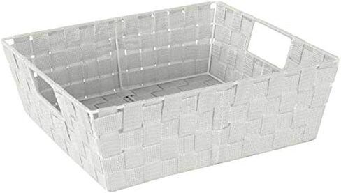Simplify Large Shelf Woven Strap Tote | Decorative Storage Basket | Built in Handles | Organization | Closet | Bedroom | Bathroom | Nursery | Accessories | Toys | Gifts | 1 Pack | Chocolate in Saudi Arabia