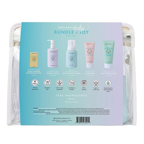 Dabble & Dollop Baby Bath Gift Set – Newborn Essentials with Tear-Free Baby Soap, Bubble Bath, Lotion, Diaper Cream & Balm, Fragrance-Free & Safe for Sensitive Skin (5 Full-Sized Products) in Saudi Arabia
