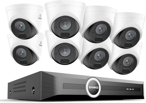 SANNCE 2K 3MP Super HD PoE Dome Security Camera | 3MP 100ft Dual IR Night Vision Surveillance IP Camera, Human & Vehicle Detection, IP67 Weatherproof, Audio Recording in Saudi Arabia