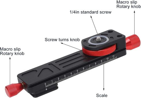 W160 Macro Rail Slider, High Accuracy Aluminum Alloy Focus Rail for Mirrorless Cameras, Smooth Rack and Pinion Movement with Quick Release Plate and 1/4 Screw Hole in Saudi Arabia