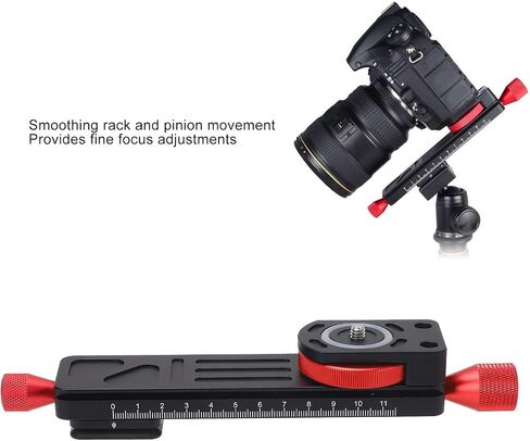 W160 Macro Rail Slider, High Accuracy Aluminum Alloy Focus Rail for Mirrorless Cameras, Smooth Rack and Pinion Movement with Quick Release Plate and 1/4 Screw Hole in Saudi Arabia