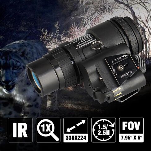 1X-1.5X 32mm Digital Night Vision PVS18, high-Performance Infrared PVS-18 Lightweight Design for Hunting in Saudi Arabia