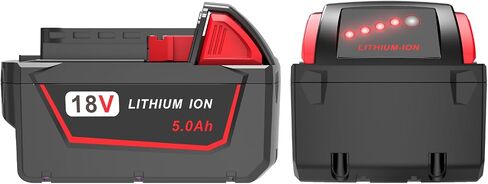5000mAh Replacement Battery for Milwaukee 18V Battery Compatible with Milwaukee M18 Battery 48-11-1850 48-11-1852 48-11-1820 48-11-1828 48-11-1830 Cordless Power Tools (2 Pack) in Kuwait