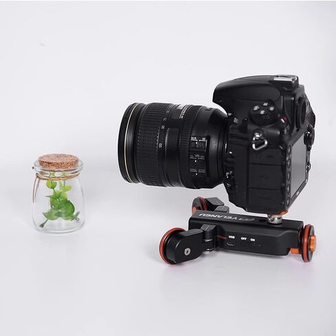 منزلق كاميرا بمحرك، عربة خفيفة الوزن لكاميرات الفيديو DSLR، جهاز تحكم عن بعد DV لمحبي التصوير الفوتوغرافي، أسود in Saudi Arabia