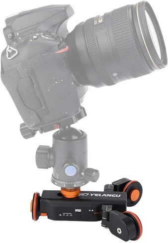 منزلق كاميرا بمحرك، عربة خفيفة الوزن لكاميرات الفيديو DSLR، جهاز تحكم عن بعد DV لمحبي التصوير الفوتوغرافي، أسود in Saudi Arabia
