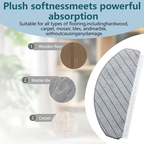 Accessories for ECOVACS DEEBOT T10 Plus Robot Vacuum Cleaner | T10 Plus Replacement 21 Pcs, 1 Main Brush, 4 HEPA Filters, 3 Dust Bags,4 Mop Pads,8 Side Brushes Accessories Kit in Saudi Arabia