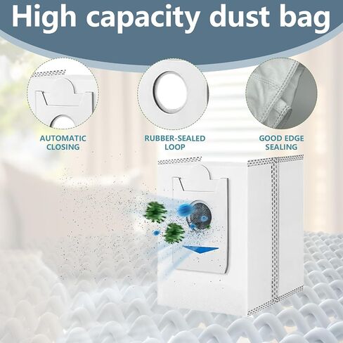 Accessories for ECOVACS DEEBOT T10 Plus Robot Vacuum Cleaner | T10 Plus Replacement 21 Pcs, 1 Main Brush, 4 HEPA Filters, 3 Dust Bags,4 Mop Pads,8 Side Brushes Accessories Kit in Saudi Arabia