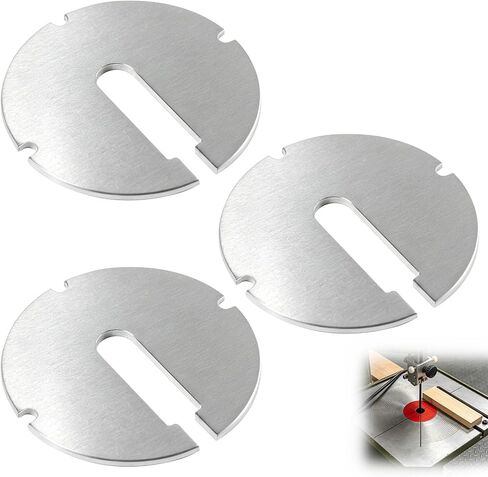 Zookpr 3-Pack 426-02-063-0001 426-02-063-0002 Bandsaw Table Inserts | Compatible With Delta 14 Part/Rockwell 14" Band Saws & 24" Scroll Saws Table Insert (Diameter: 2.5 in, Thickness: 0.1 in) in Kuwait
