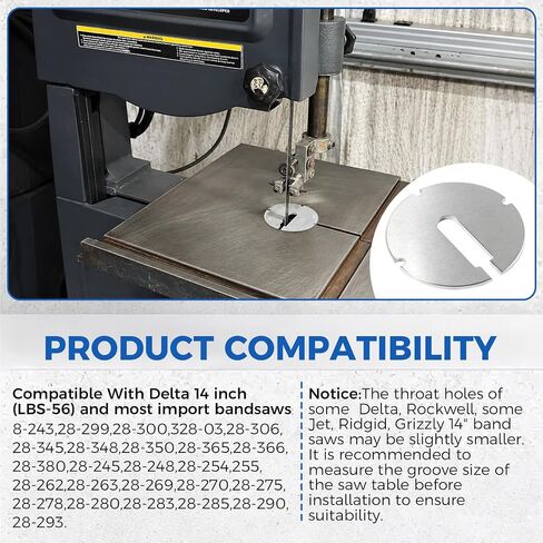 Zookpr 3-Pack 426-02-063-0001 426-02-063-0002 Bandsaw Table Inserts | Compatible With Delta 14 Part/Rockwell 14" Band Saws & 24" Scroll Saws Table Insert (Diameter: 2.5 in, Thickness: 0.1 in) in Kuwait