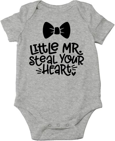 Belle Homie Little Mr Steal Your Heart - Funny Baby Essentials Bodysuit - Cute Newborn Baby Boy Clothes in Saudi Arabia