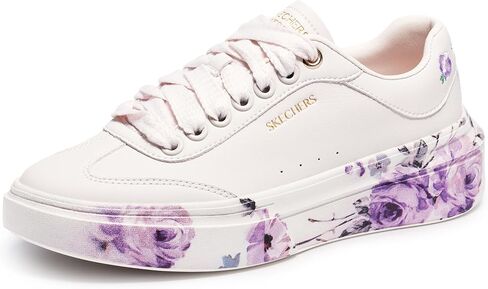 Skechers Women's Cordova Classic-Painted Flora | Synthetic duraleather upper with a lace-up sneaker, Air-Cooled Memory Foam Insole, Machine washable, Flexible outsole in Saudi Arabia