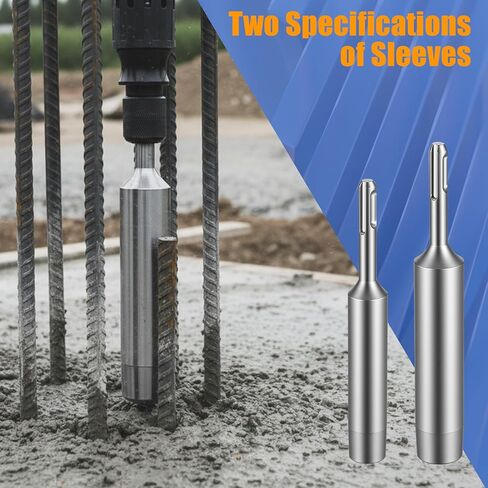 3PCS SDS Plus Ground Rod Driver Set, Professional Socket Hammer Bits, One Piece Design for 5/8" and 3/4" Ground Rods with 35mm Heavy Duty Flat Hammer, Compatible with Rotary Hammers Drills in Saudi Arabia