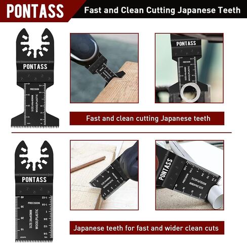 27 PCS Oscillating Saw Blade Set Durable Multitool Blades | Titanium Wood and Plastic Universal Multitool Blades Kits Fit Dewalt Milwaukee Ryobi Rockwell in Kuwait
