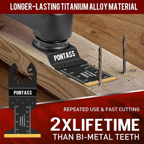 27 PCS Oscillating Saw Blade Set Durable Multitool Blades | Titanium Wood and Plastic Universal Multitool Blades Kits Fit Dewalt Milwaukee Ryobi Rockwell in Kuwait