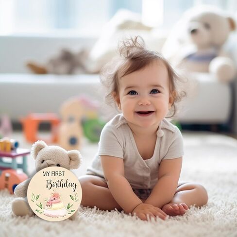 Wooden Monthly Baby Milestone Cards First Year Milestones Signs Photo Props & Announcement Cards Hello World Sign Baby Keepsake & Memory Gift in Saudi Arabia
