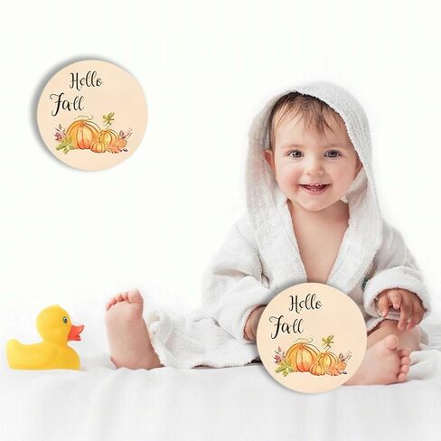 Wooden Monthly Baby Milestone Cards First Year Milestones Signs Photo Props & Announcement Cards Hello World Sign Baby Keepsake & Memory Gift in Saudi Arabia