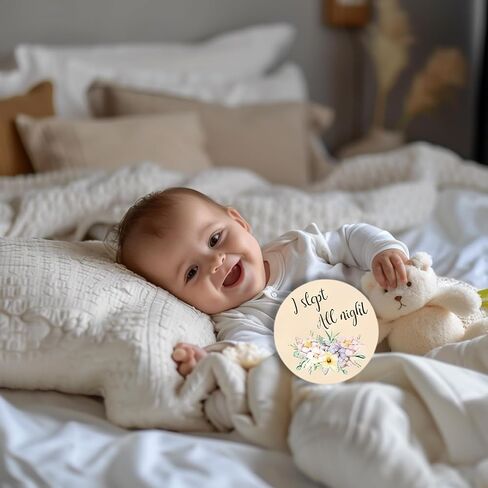 Wooden Monthly Baby Milestone Cards First Year Milestones Signs Photo Props & Announcement Cards Hello World Sign Baby Keepsake & Memory Gift in Saudi Arabia