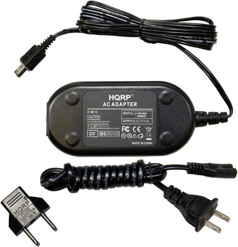HQRP AC Adapter Charger Compatible with JVC Everio GZ-MG130US GZ-MG37US GR-D270US GR-D850 GZ-MG155US GZ-MG330A GZMG130US Camcorder with USA Cord & Euro Plug Adapter in Saudi Arabia