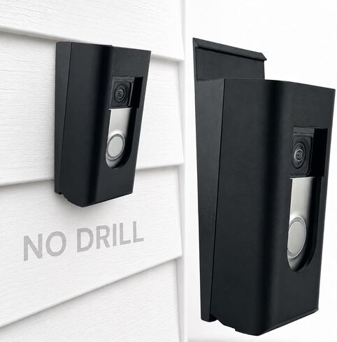 No-Drill Ring Doorbell Mount for Vinyl Siding | Compatible with Ring Video Doorbell 1, 2, 3, 4 & Battery Models | Damage-Free Siding Clip Mount | Easy Installation | Apartment & HOA Friendly in Kuwait