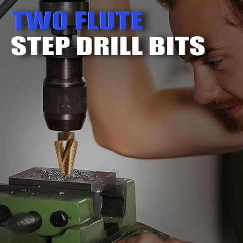 Step Drill Bits, 3PCS (30 Sizes) Spiral Grooved for Faster Drilling with Automatic Center Punch, Double Cutting Blades, High-Speed Steel, Multiple Hole Stepped Up Bits for DIY Lovers with Case in Saudi Arabia