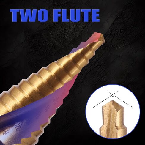 Step Drill Bits, 3PCS (30 Sizes) Spiral Grooved for Faster Drilling with Automatic Center Punch, Double Cutting Blades, High-Speed Steel, Multiple Hole Stepped Up Bits for DIY Lovers with Case in Saudi Arabia