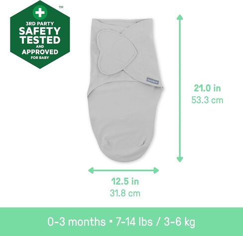 SwaddleMe by Ingenuity Monogram Collection Baby Swaddle, 100% Cotton, Improves Sleep & Calms Startle Reflex, 0-3 Months, Pocket Fold Design for Easy Changes, 1.0 TOG, 3-Pack - Safari Swaddle in Saudi Arabia