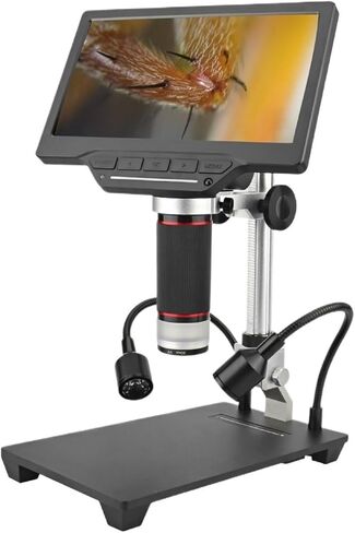 Microscope, Portable Digital Microscope with High-Definition Screen for Industrial Inspection, Mobile Phone Maintenance, Magnifying Electron,for Homeschool Lab in Kuwait