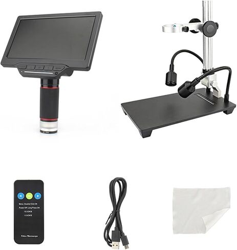Microscope, Portable Digital Microscope with High-Definition Screen for Industrial Inspection, Mobile Phone Maintenance, Magnifying Electron,for Homeschool Lab in Kuwait