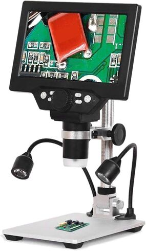 Microscope, Microscope Digital 9 Inch Large Color Screen Base LCD Display 12MP 1-1600X,for Homeschool Lab in Kuwait