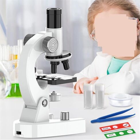 Microscope, Microscopes, 200X-4800X LED Monocular Microscope with Slides Set for Adults Students for School Lab Homeschool,for Homeschool Lab in Kuwait