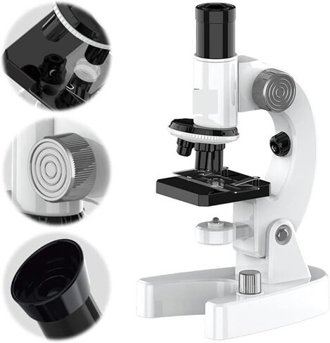 Microscope, Microscopes, 200X-4800X LED Monocular Microscope with Slides Set for Adults Students for School Lab Homeschool,for Homeschool Lab in Kuwait