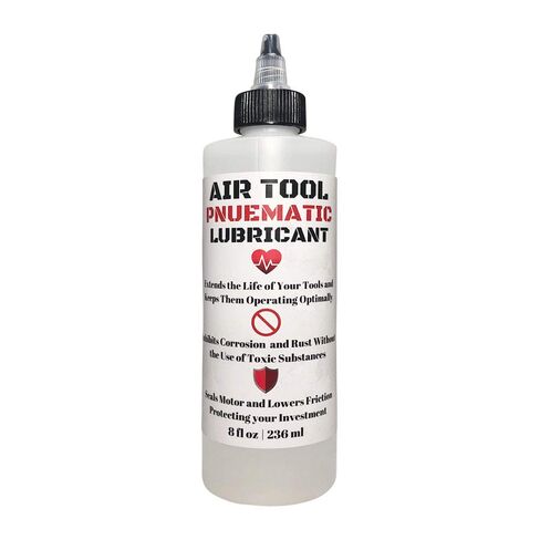 Translucent Clear 8oz Air Tool Pneumatic Lubricant - Ideal for Pneumatic Tools, Compressors, Machines, Seals, O-Rings, and More in Saudi Arabia