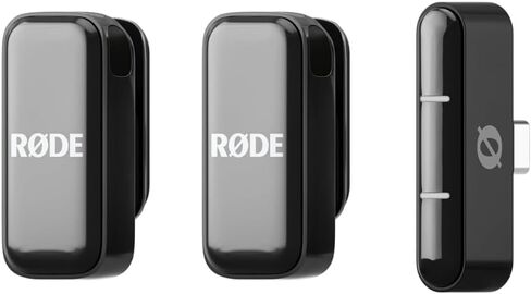 RØDE Wireless Micro - ميكروفون لاسلكي صغير الحجم، ميكروفونان مع علبة شحن لإنشاء محتوى الهاتف الذكي - USB-C، أحمر | ميكروفونان مع علبة شحن لإنشاء محتوى الهاتف الذكي، USB-C، أحمر in Kuwait