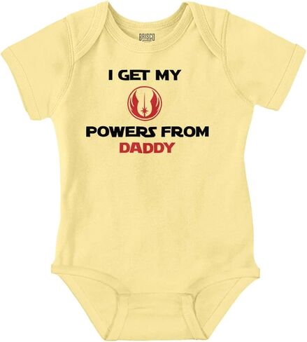Brisco Brands Get Powers From My Daddy Dark Galaxy Baby Romper Boys or Girls in Saudi Arabia