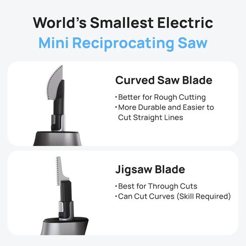 NeoSander Saw Blade Set, Turns NeoSander into Mini Reciprocating Saw, 8pcs 0.2mm Anti-Binding Blades, 4 Curved Blades for Straight Cuts & 4 Jigsaw Blades for Curves, for Resin, Plastic & Wood in Saudi Arabia