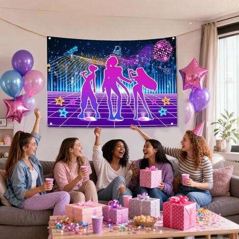 1Pcs 3 x5ft Kpop Music Dance Backdrop, Kpop Birthday Party Decorations Banner, Music Themed Singer Backdrop Photography Background for Birthday Party Favors Supplies in Kuwait