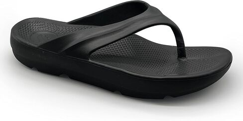 Pure Stride Therapeutic Flip Flops, Orthotic Thong Sandals for Plantar Fasciitis, Metatarsal and Heel Spurs, Feet Pain Relief and Arch Support - Black, Women’s Size 8 in Saudi Arabia