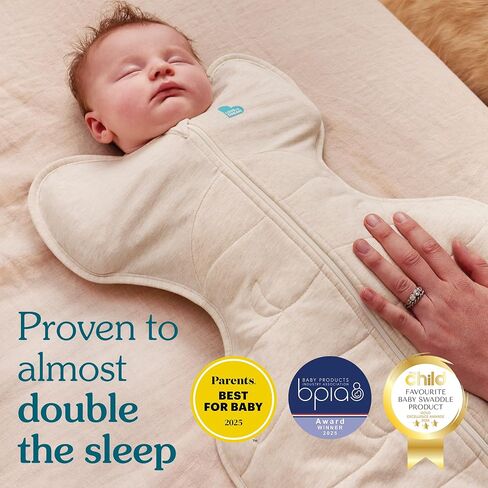 Love to Dream Swaddle UP, Baby Sleep Sack Self-Soothing Swaddles for Newborns, Improves Sleep Secure Fit, Calms Startle Reflex,New Born Essentials for Baby 1.0 TOG Newborn 5-8.5lbs, Chicken Run Olive in Kuwait