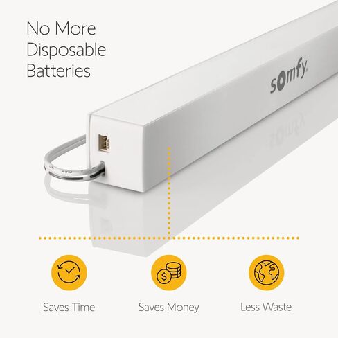 somfy Rechargeable Battery Pack 2-Pack & Charger Bundle - Power Blinds, Shades, Curtains - Long-Lasting, Easy Install - Wall Mount Clips Included - #9021217, #9025166 in Saudi Arabia