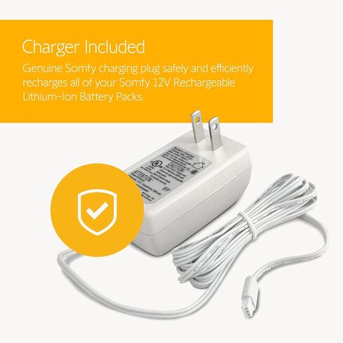 somfy Rechargeable Battery Pack 2-Pack & Charger Bundle - Power Blinds, Shades, Curtains - Long-Lasting, Easy Install - Wall Mount Clips Included - #9021217, #9025166 in Saudi Arabia