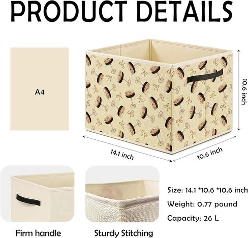 Coquette Bow Espresso Martini Storage Bin Box, Cocktail Espresso Martini Lover Gifts Foldable Laundry Basket Toys Books Clothes Organizer for Girls Room Home Bar Kitchen Decor in Saudi Arabia