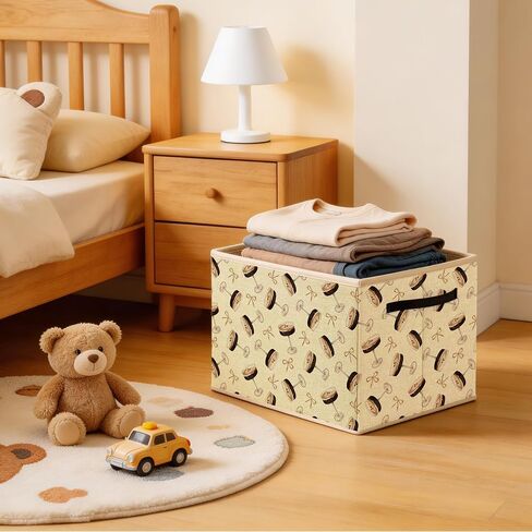 Coquette Bow Espresso Martini Storage Bin Box, Cocktail Espresso Martini Lover Gifts Foldable Laundry Basket Toys Books Clothes Organizer for Girls Room Home Bar Kitchen Decor in Saudi Arabia