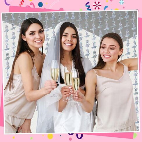 2 Pcs Cowgirl Party Decorations, Silver Foil Boot Curtain for Photo Birthday Bachelorette Wedding Disco Party Booth Decorations Nashville in Saudi Arabia