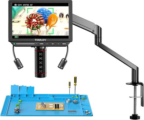 TOMLOV P50 Handheld Digital Microscope: Adjustable Focus Coin Microscope with 2.4" IPS Screen+TOMLOV Autofocus 4K Digital Microscope in Kuwait