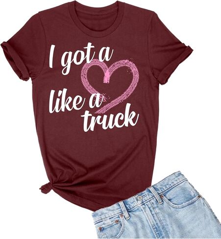 تي شيرت Go All Out I Got A Heart Like A Truck Country Southern للرجال والنساء والشباب in Kuwait